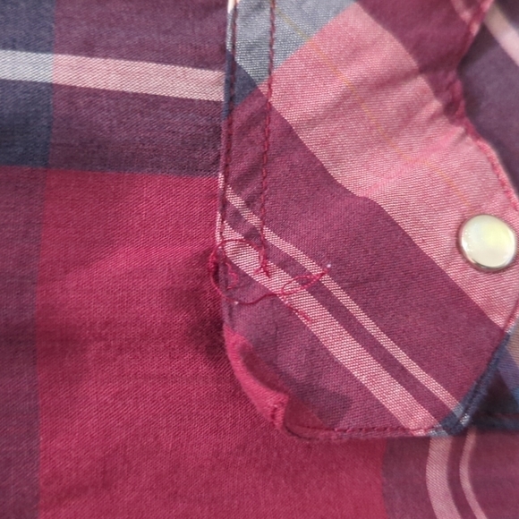 Rustler by Wrangler Men's Plaid Short Sleeve Snap Shirt Size 2XL - Picture 2 of 5